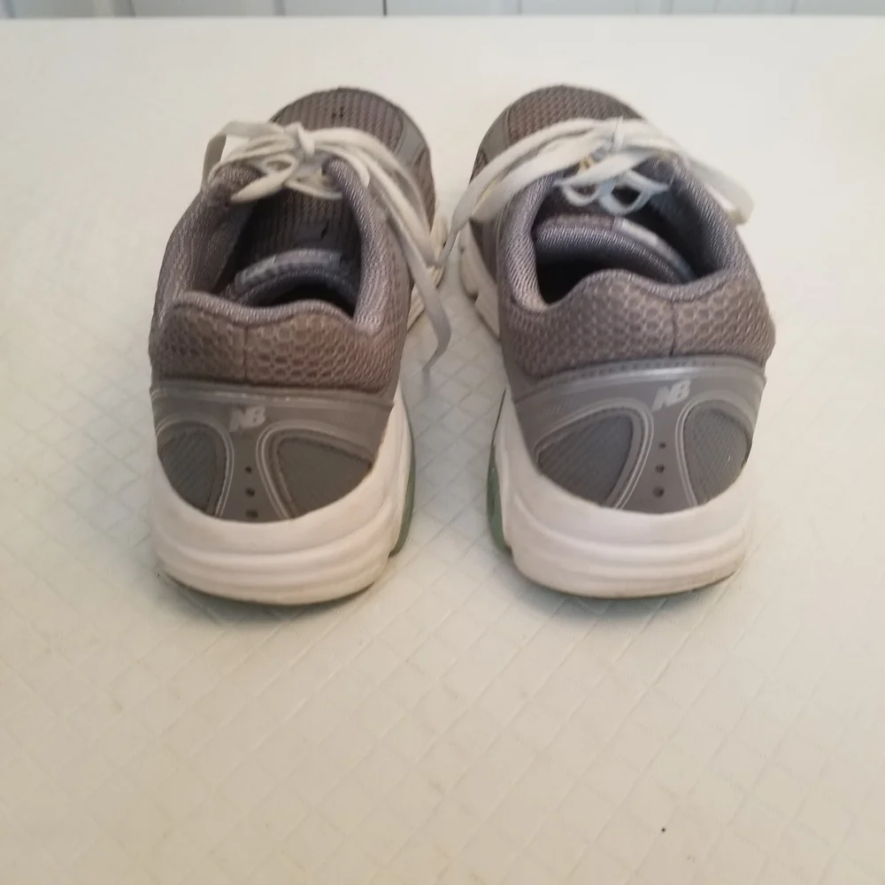 Gray and White Athletic Sneakers